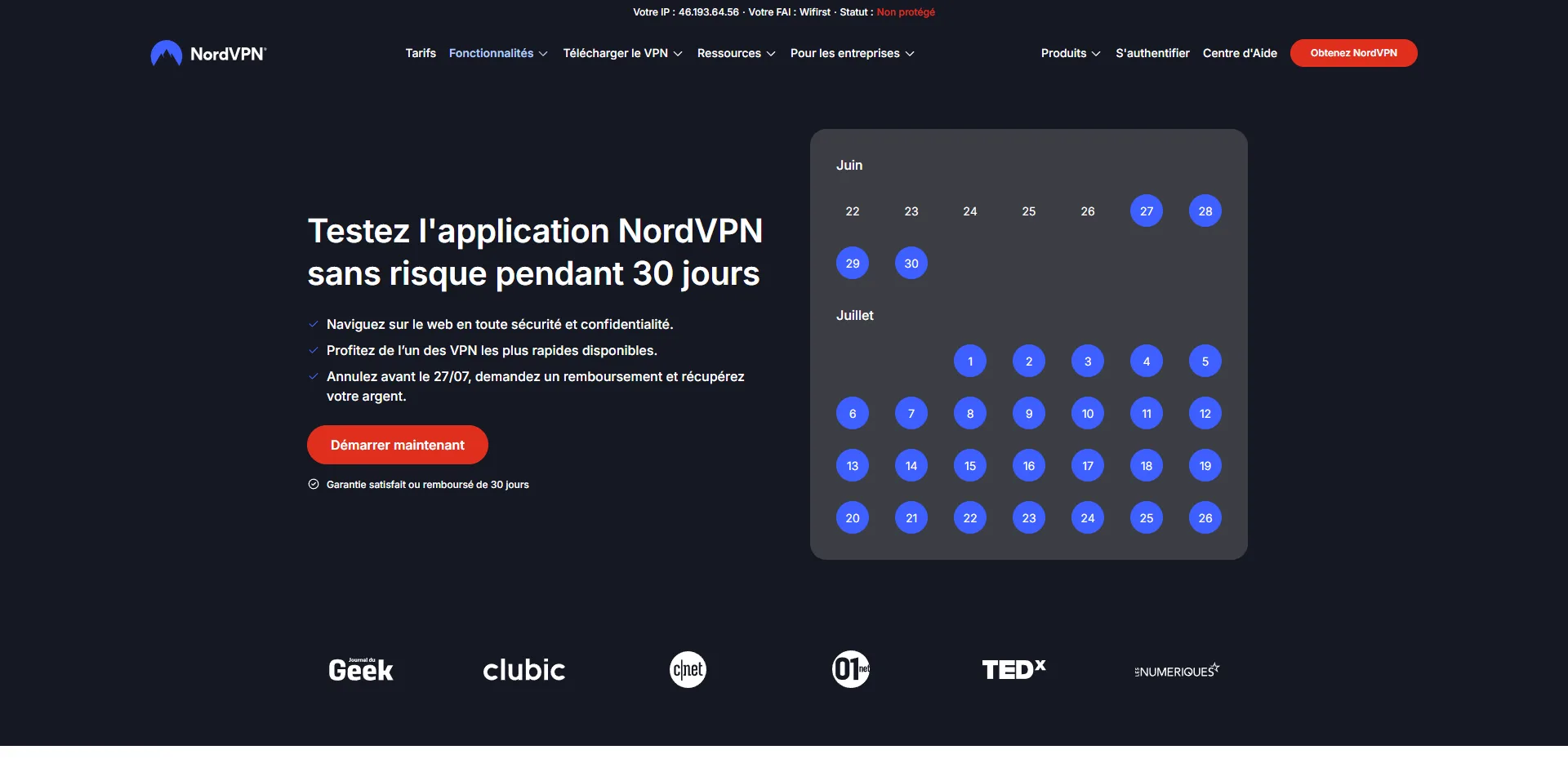 nordvpn gratuit