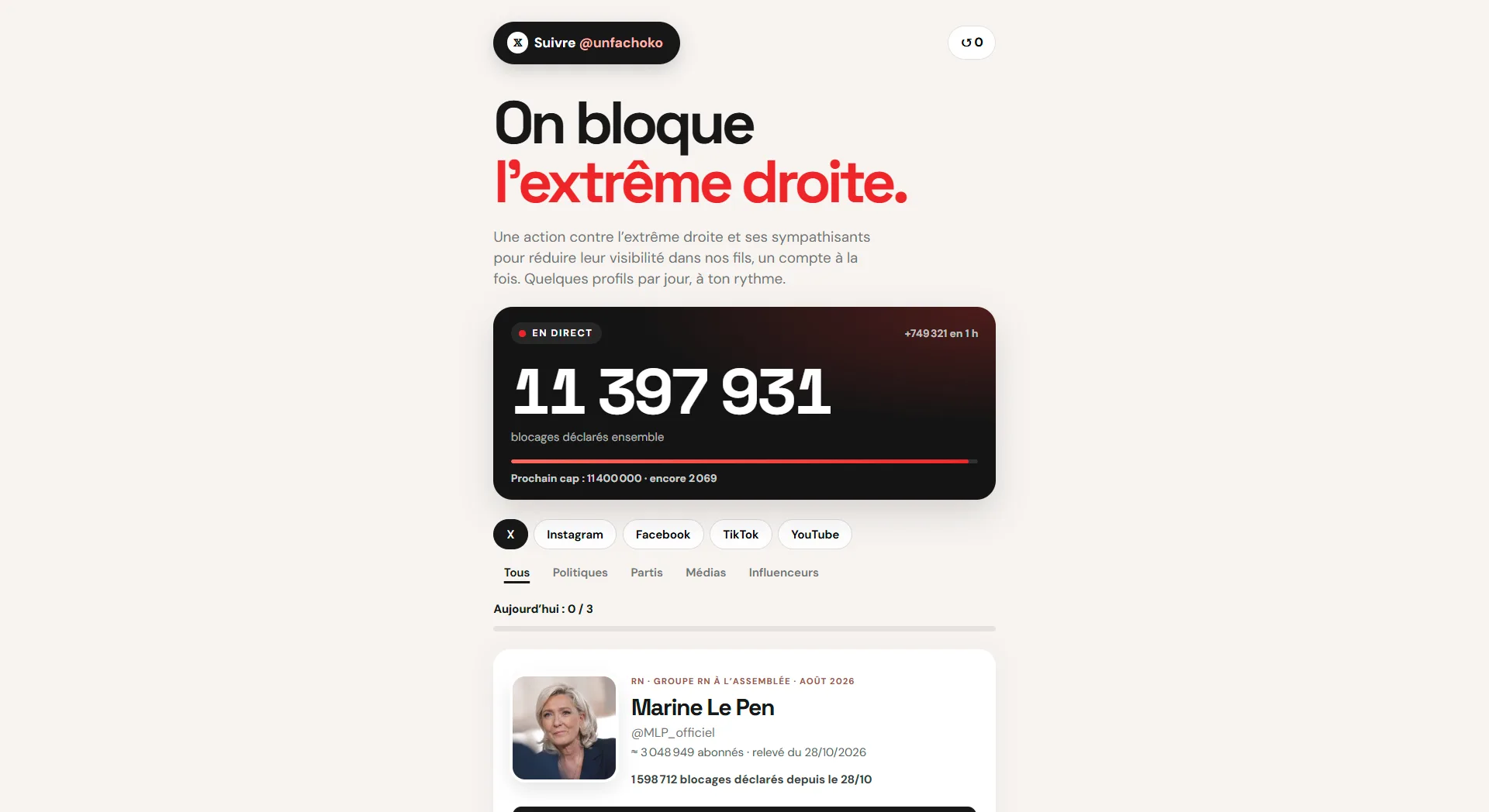 On bloque l'extrême droite