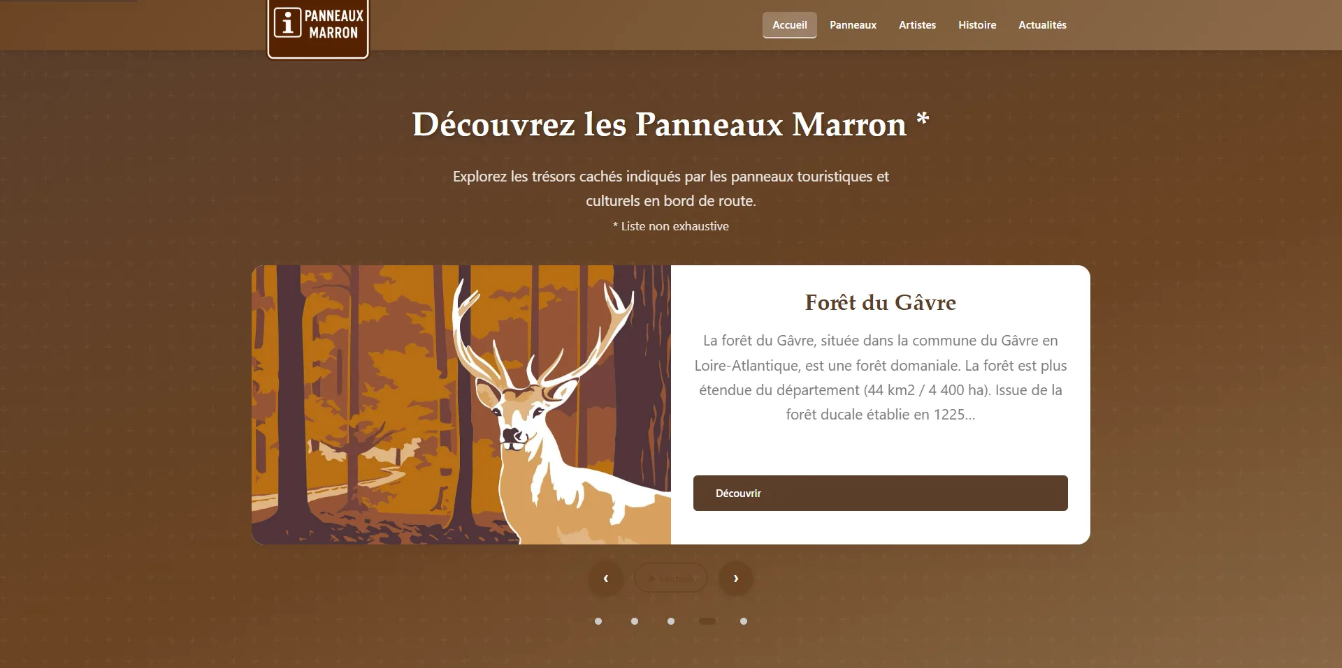 Panneaux marron