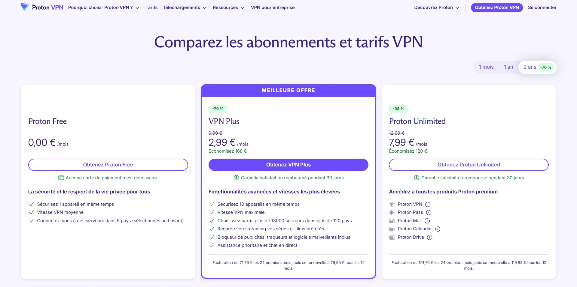 proton vpn plus gratuit