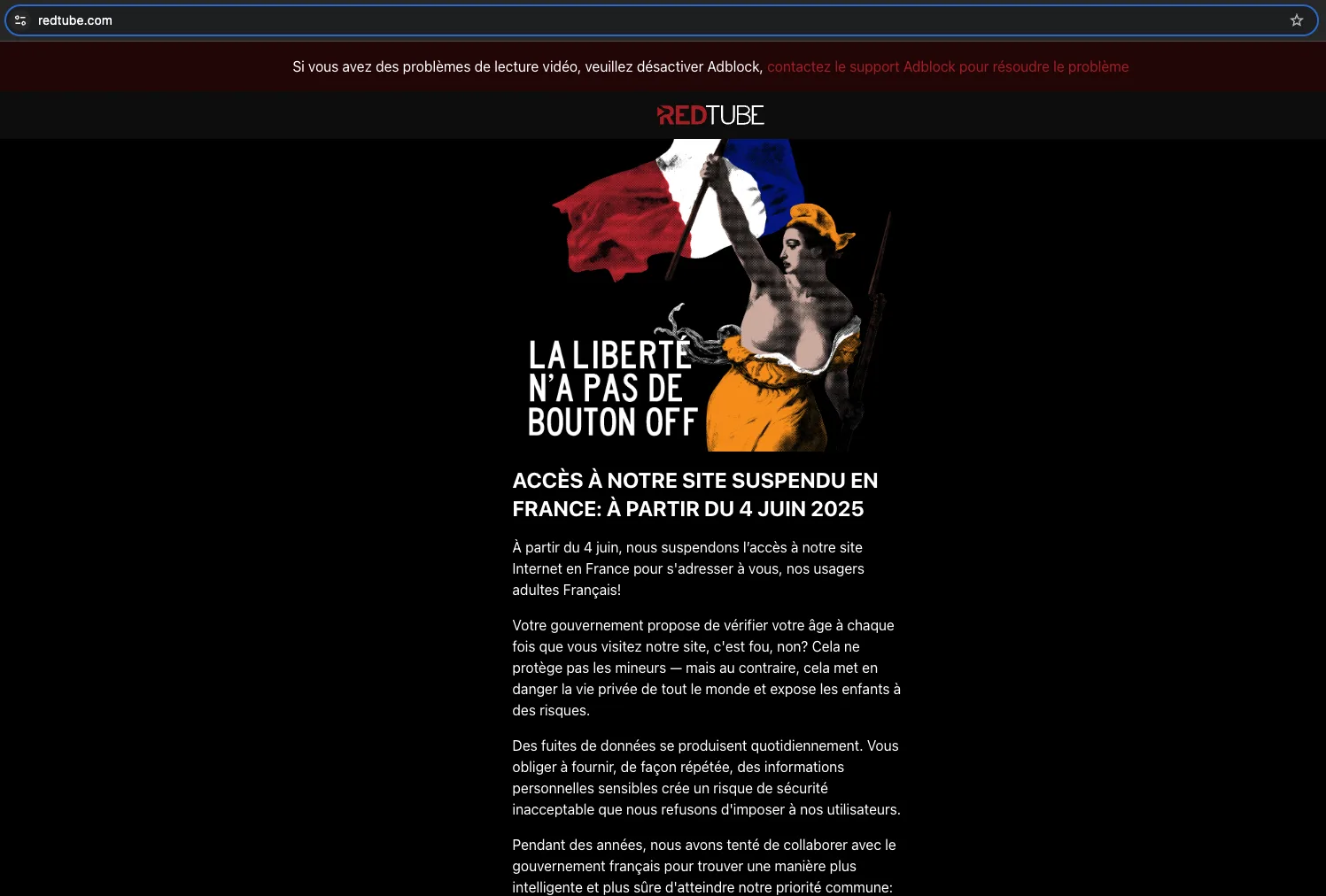 redtube vpn blocage france