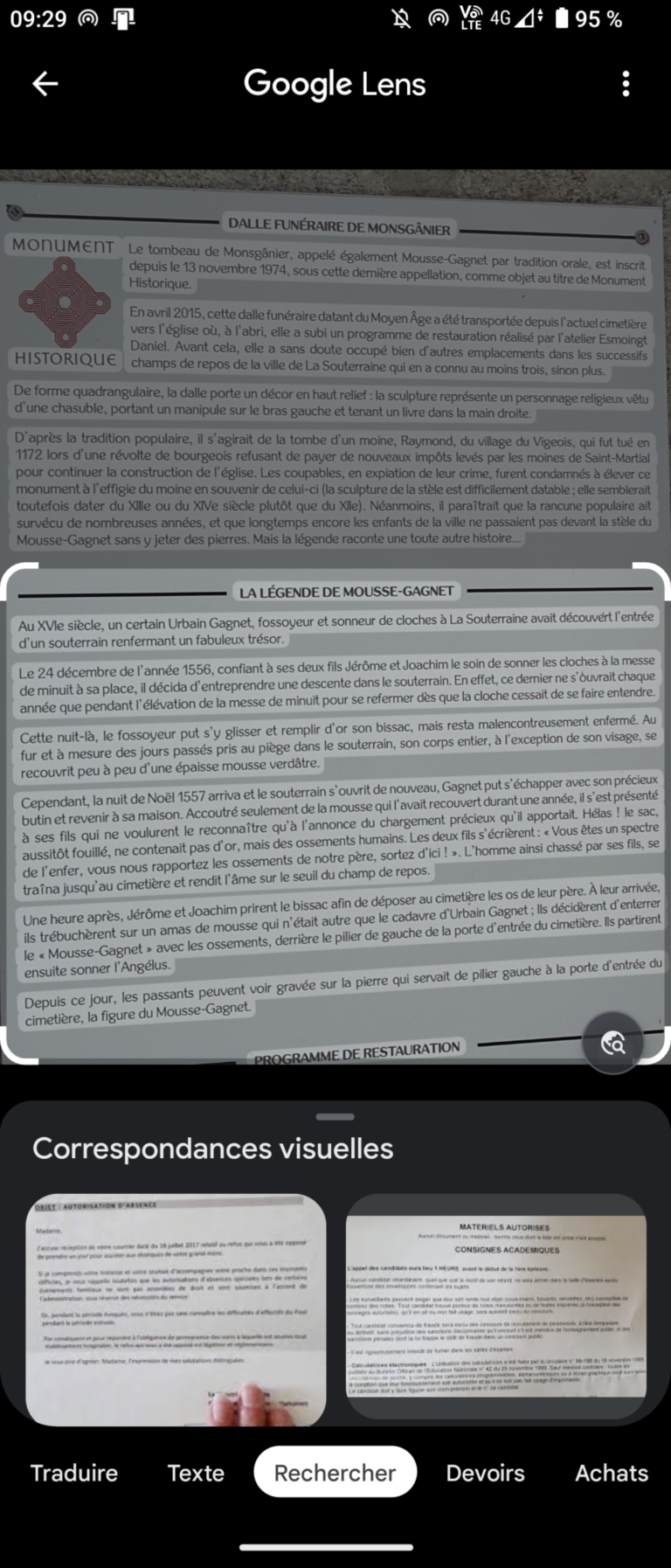 Comment sélectionner du texte dans une image sur Android Rotek