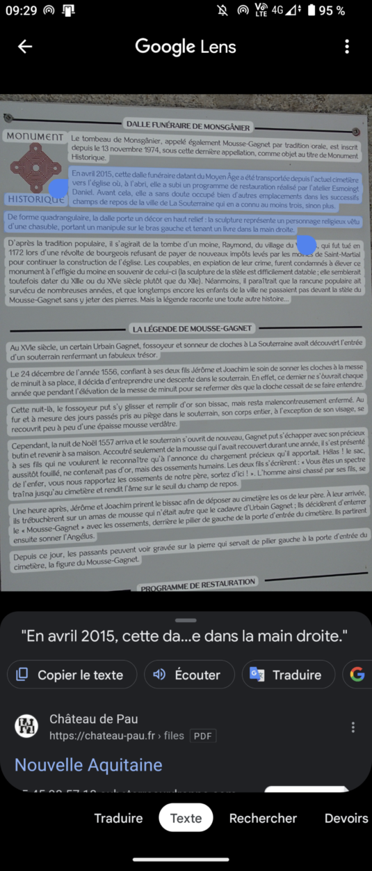 Comment sélectionner du texte dans une image sur Android Rotek