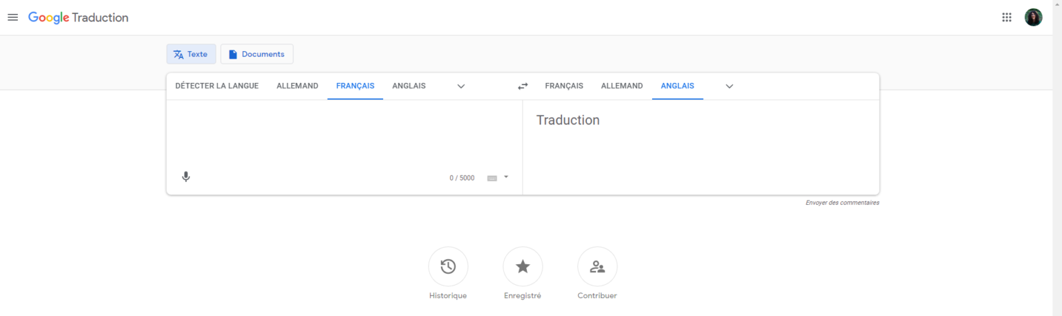 assignment traduction google