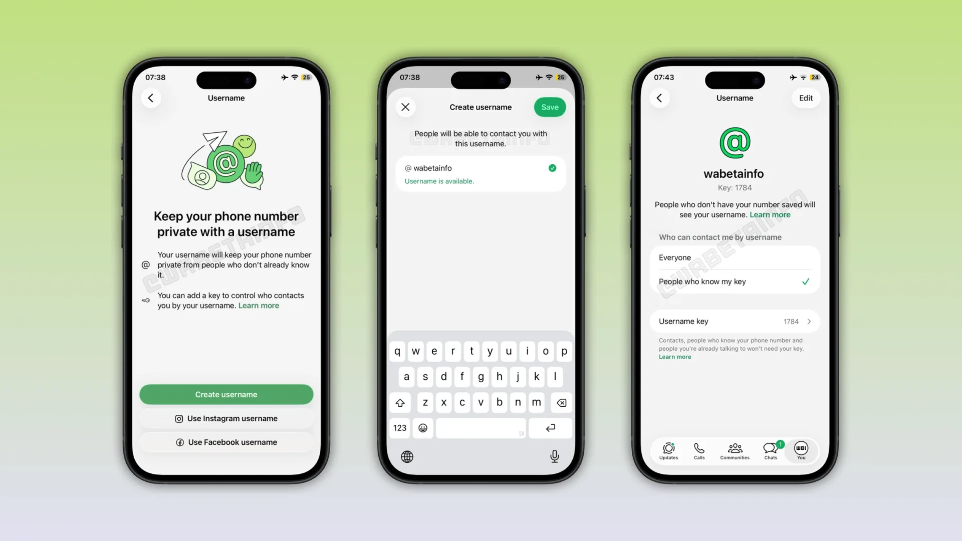 noms d'utilisateurs whatsapp